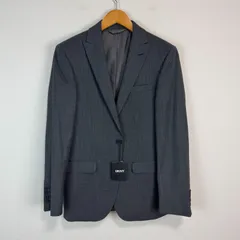 未使用 DKNY ダナキャランニューヨーク テーラードジャケット SLIMFIT スリムフィット チェック グレー 36Rサイズ メンズ 古着のサムネイル