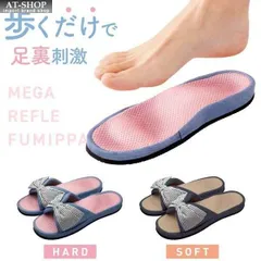 健康サンダル メガリフレ ふみっぱ ハードタイプ/ソフトタイプ 室内スリッパ ツボ押し 指圧 フットケア ルームスリッパ 健康グッズ 人気商品ランキング上位