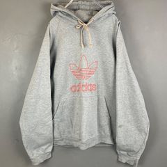 80s Vintage adidas Trefoil Logo Embroidery Hoodie オールド ヴィンテージ アディダス スウェット パーカー フーディー ロゴ刺繍 グレー L