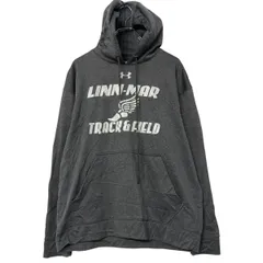 UNDER ARMOUR プリントスウェット パーカー M ダークグレー アンダーアーマー スポーツ プルオーバー 古着卸 アメリカ仕入 a612-7424