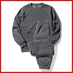 【数量限定】ライトグレー チャコール 裏フリース 柔らか 防寒 セットアップ 部屋着 ペアパジャマ 1P/2P/3P 男女兼用 ゆったりシルエット ルームウェア 秋冬 上下セット メンズ パジャマ 裏起毛 スウェット [Nutopia]