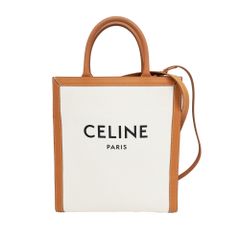 名東】【CELINE】セリーヌ バーティカルカバ スモール ホワイト