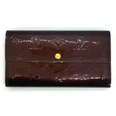 ルイヴィトン LOUIS VUITTON ポルトフォイユ サラ 長財布 モノグラム ヴェルニ M93524 アマラント ゴールド金具 TN4182【中古】
