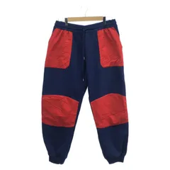【中古】THE NORTH FACE × GUCCI スウェットパンツ ブルー×オレンジ サイズL　ザノースフェイス [92]