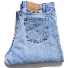 90s USA製 Levi'sリーバイス 550 デニムパンツ W33 L30★02 オールド ビンテージ ジーンズ テーパード ルーズ ワイド バギー ヒゲ
