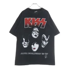 VINTAGE (ヴィンテージ) 90S KISS ALIVE WORLDWIDE TOUR 1996 キス 両面プリント 半袖Tシャツ ブラック