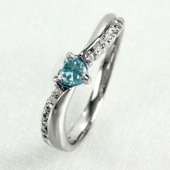 c8様専用 パライバトルマリン0.189ct.ダイヤモンドプラチナリング