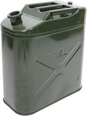 ガソリン携行缶 軽油缶 給油ノズル付き 縦型 消防法適合品 15L 大容量 安全ガソリン携行タンク 帯電防止 亜鉛メッキ鋼鈑0.8mm 緊急用