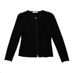 ルネ ダブルジップ カーディガン 34 ブラック 美品】 René ブラック カーディガン 34 ダブルジップ