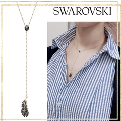 SWAROVSKI スワロフスキー ネックレス 羽根 Naughty Y字型 ローズゴールド