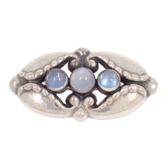 GEORG JENSEN ジョージジェンセン 156 ブローチ シルバー925/ムーンストーン【いおき質店】