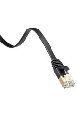 新品　RJ45コネクタ ツメ折れ防止 10Gbps/600MHz フラット ギガビット (15m) イーサネットケーブル CAT7 ブラック LANケーブル KB-FLU7-15BK サンワサプライ