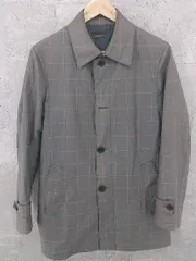 ◇ united arrows green label relaxing チェック柄 長袖 トレンチコート サイズS グレー メンズ  【1002800860845】