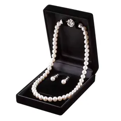 スワロフスキーパールネックレス・イヤリングセット　ホワイト