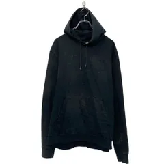 PUMA プリント スウェット パーカー プーマ L ブラック プルオーバー 古着卸 アメリカ仕入 a608-5381