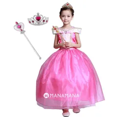 プリンセスドレス 子ども ドレス ハロウィン 衣装 子供 女の子 キッズ ドレス クリスマスプレゼント コスプレ ギフト なりきり 仮装 ハロウィン コスチューム プリンセス オーロラドレス お姫様 誕生日プレゼント 90 100 110 120 130