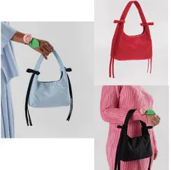 Sandy Liang x Baggu collaboration shoulder bag. Bow