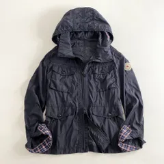 44h7 BURBERRY BLACK LABEL バーバリー ブラックレーベル マウンテンパーカ ナイロンジャケット M ネイビー ワッペン メンズ 男性用のサムネイル