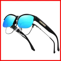 【特売】[DUCO] メガネの上から掛けられる オーバーサングラス めがね さんぐらす 偏光レンズ UV400 紫外線カット 花粉サングラス メンズ レディース兼用 8960