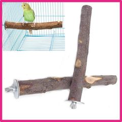鳥 止まり木I型 パーチ オウムインコ爪を磨く 噛むおもちゃ 自然りんごの木 設置簡単鳥休み場所 鳥用品 2本セット