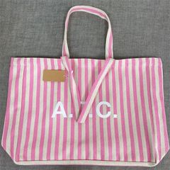 APC A.P.C アーペーセー トートバッグ メンズ レディース. A1対応 ピンクストライプ