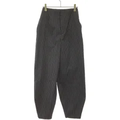 ENFOLD エンフォルド 23SS WIDE-STRAIGHT COCOON TROUSERS ストライプ  