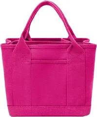 Maison de TAO ハンドバッグ トートバッグ 手提げ 大容量 多機能 仕切り ポケット レディース( ピンク)