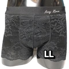 総レースメンズボクサーパンツ（ブラック）LL