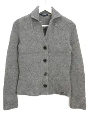 美品　バーバリーロンドン　カーディガン　ノーカラージャケット　サイズ46 グレー 美品 バーバリーロンドン カーディガン ノーカラージャケット