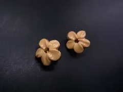 ■美品■ NINA RICCI ニナリッチ フラワー クリップ式 イヤリング アクセサリー レディース ゴールド系×オレンジ系 DH2139