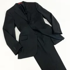 87f24 《美品》 ISAIA NAPOLI イザイア シングルスーツ セットアップ AQUASPIDER サイズ50 ブラック ウール100％ メンズ 紳士服 イタリア製のサムネイル