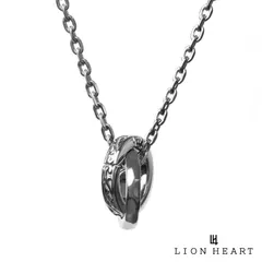 ライオンハート タテガミ ダブルリング ネックレス フラグメント サージカルステンレス316L シルバー 金属アレルギー対応 メンズ ブランド LION HEART
