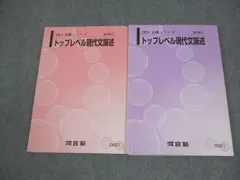 河合塾 トップレベル現代文論述 テキスト通年セット 2024 計2冊 022S0B