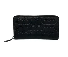 COACH コーチ エンボスド シグネチャー アコーディオン ジップウォレット CE551 長財布 メンズ 中古 D4