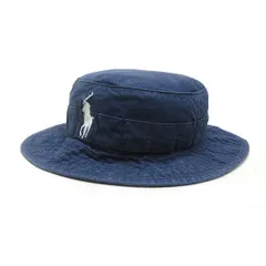 z■ポロラルフローレン/POLO RalphLauren コットンバケットハット■紺/KIDS/7【中古】■