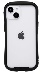 iFace Reflection Frost iPhone 15/14/13 ケース クリア 強化ガラス (ブラック)【アイフェイス iphone15 iphone14 iphone13 カバー ストラップホール付き】