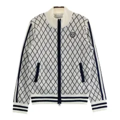 サイズ：M AND PER SE アンパスィ  ニット ジップジャケット 総柄 ホワイト系 [240101527001] ゴルフウェア レディース ストスト