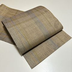 ★美品　袋帯　正絹　幾何学　きらきら　金　★ r065