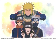 【中古】キャンバスボード・キャンバスアート 集合(中央：波風ミナト) キャンバス風ボード 「一番くじ NARUTO-ナルト- 疾風伝 心を写す赤き瞳」 I賞