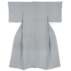 中古 江戸小紋 正絹 リサイクル 着物 鮫小紋 水色 江戸小紋三役 一つ紋 お洒落着 セミフォーマル 身丈159cm 裄63cm Ｍサイズ No.i3-0649