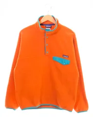 90s patagonia パタゴニア フリースジャケット USA製 オレンジ USA製 98AW SUPREME patagonia Logo Fleece Jacket オレンジ XL