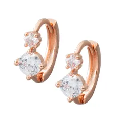 【ピンクゴールド × ピアス】[Cream dot. クリームドット公式] ピアス レディース 金属アレルギー ニッケルフリー キャッチレス 中折れ 開閉式 フープ ビジュー 小粒 小さめ 大人 上品