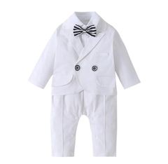 babyホワイトタキシード風 ロンパース　80