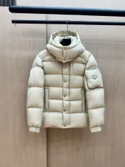 PRADA(プラダ) ユニセックス 冬 ダウンジャケット ショートダウン フード ブルゾン 白