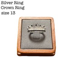 シルバーリング シルバー925 王冠 King クラウンリング ストーン B系 ラッパー 指輪 リング 13号