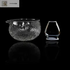 美品 ガラス 茶碗 抹茶椀 茶道具 工芸ガラス ガラスオブジェ 江戸 耐熱ガラス 抹茶碗 抹茶茶碗 涼玉 （日本製）｜茶道具