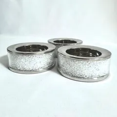 【鑑定済】スワロフスキー swarovski ティーライトキャンドルホルダー 3個セット