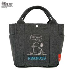 新品 2025新作 スヌーピーバッグ トートバッグ ROOTOTE Vintage PEANUTS DELI 8442 ルートート IP.デリ.ピーナッツ-0J リサイクルコットン グレー【SPORTUS】※沖縄発送不可