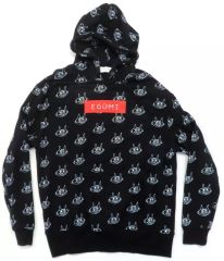 EGUMI 猫 MONOGRAM PULL OVER PARKA 裏毛 江口拓也 EGUMI モノグラム プルオーバーパーカー 江口拓也 総柄 レッド 裏起毛