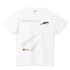 BULLET 0630 弾丸雀 小さめスズメジェット Tシャツ 半袖 白限定